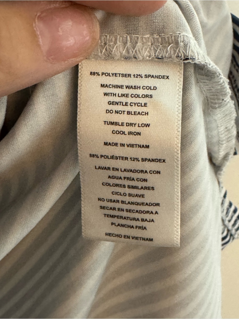 Hickey Freeman Navy & White Striped Polo - Picture 5 of 5